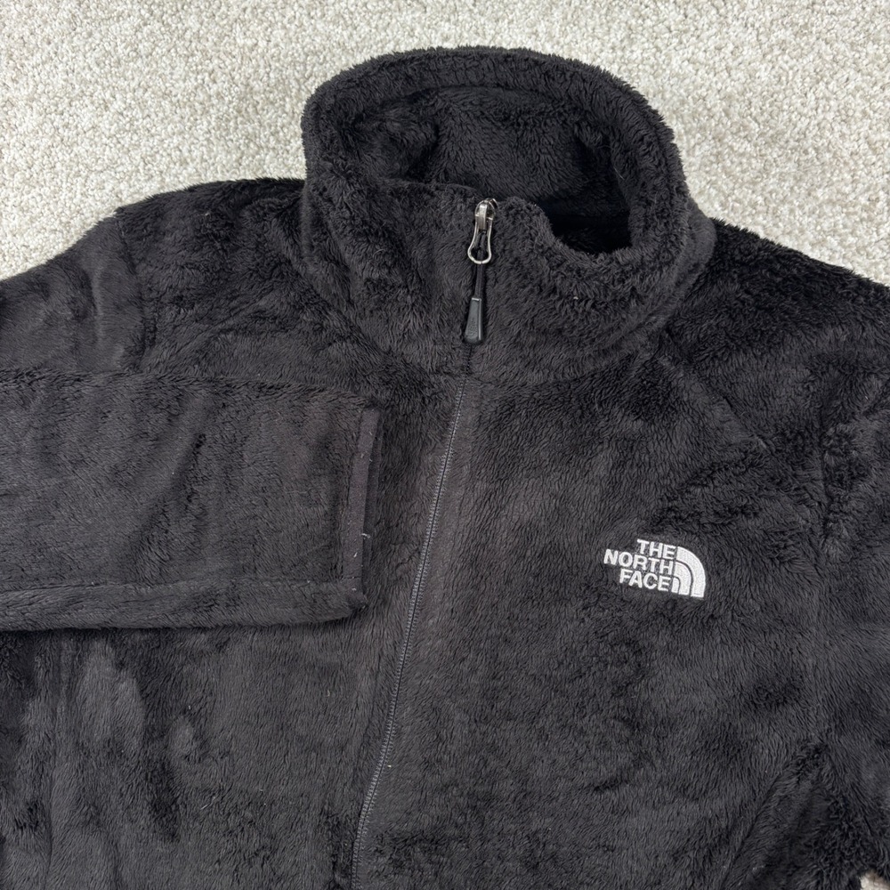 The North Face Osito Fleece Jacket Womens Medium Black Full Zip Soft Plush